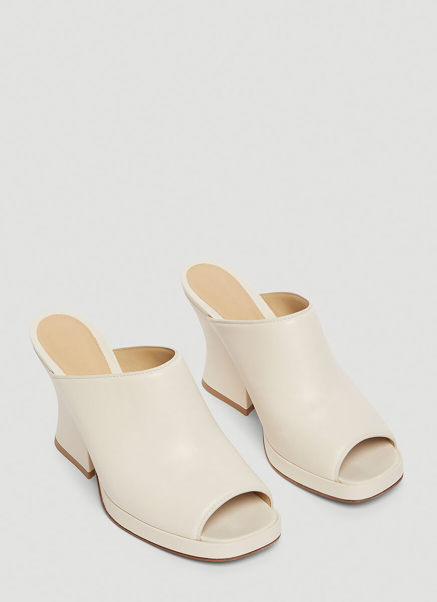 Bottega Veneta Stack Mules In Pattern