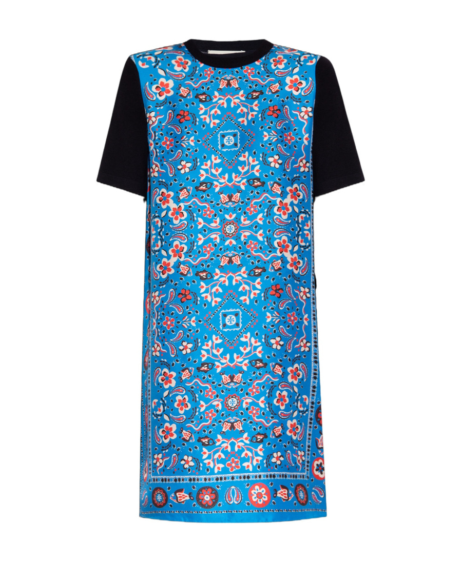 TORY BURCH PAISLEY-PRINT SHORT-SLEEVED MINIDRESS 