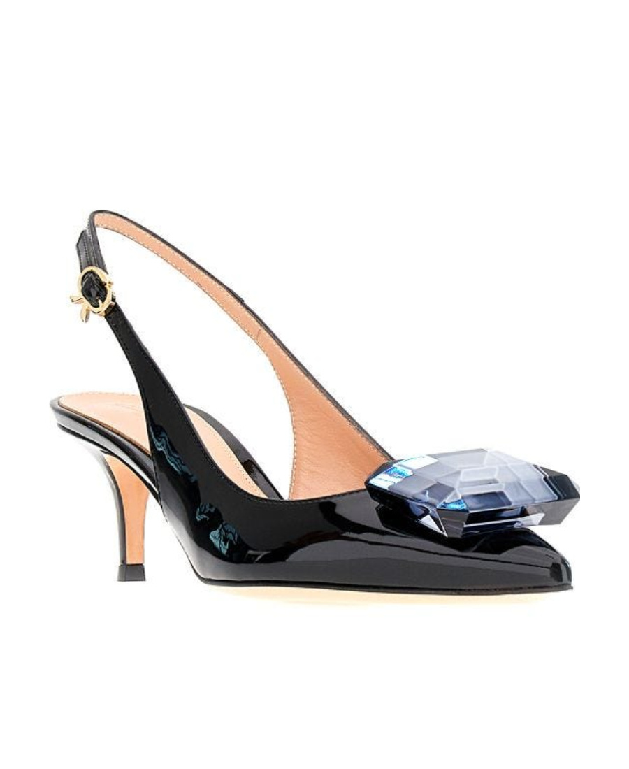 Gianvito Rossi Black Leather Jaipur Pumps In Black