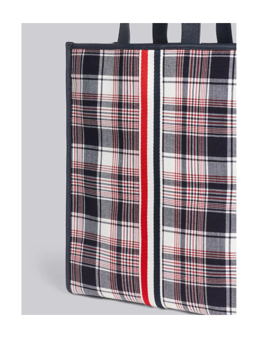 Thom Browne Vertical Rwb-webbing Stripe Tote Bag In Multicolor