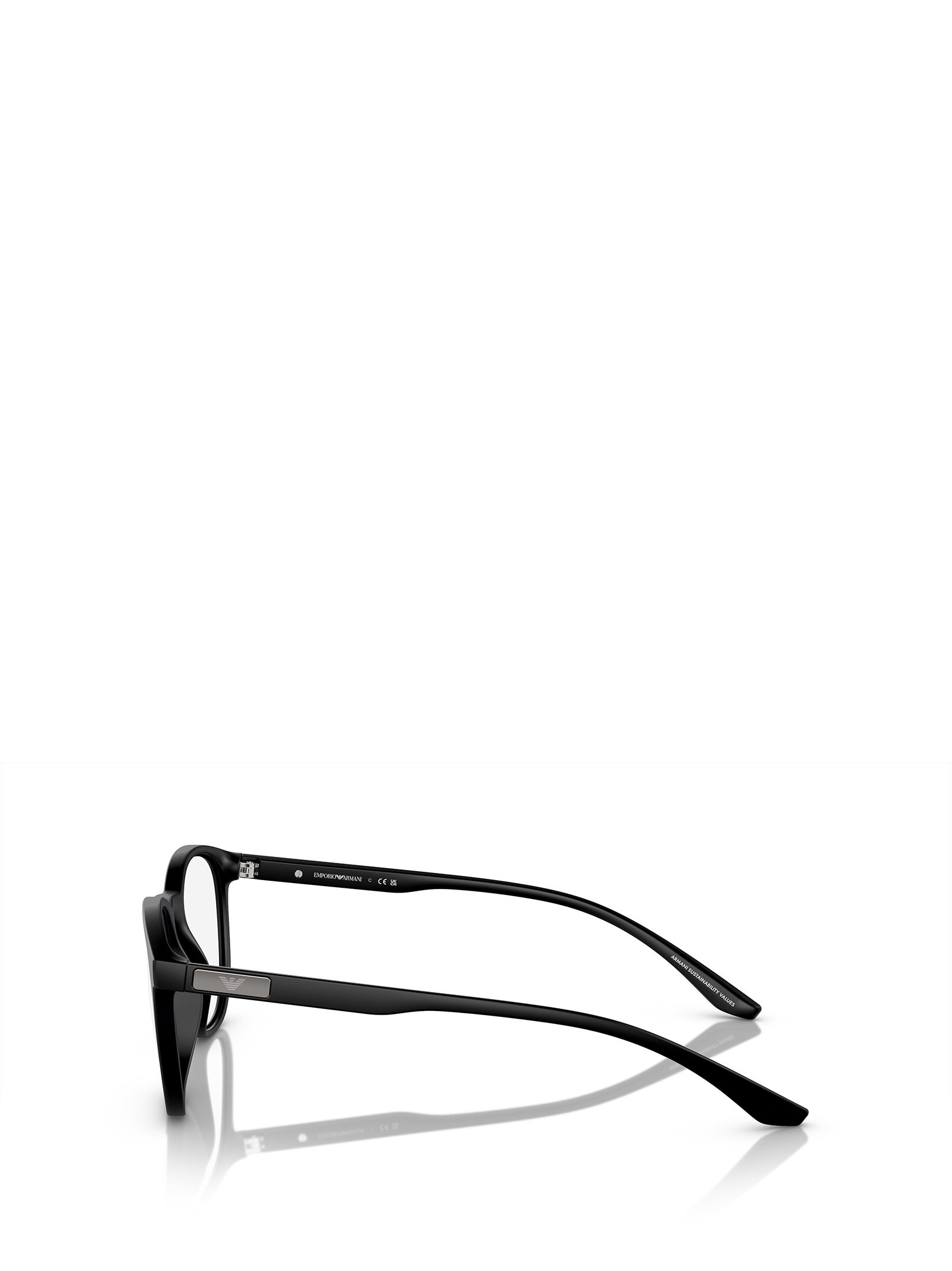 Emporio Armani Full Frame Plain Mirror In Black