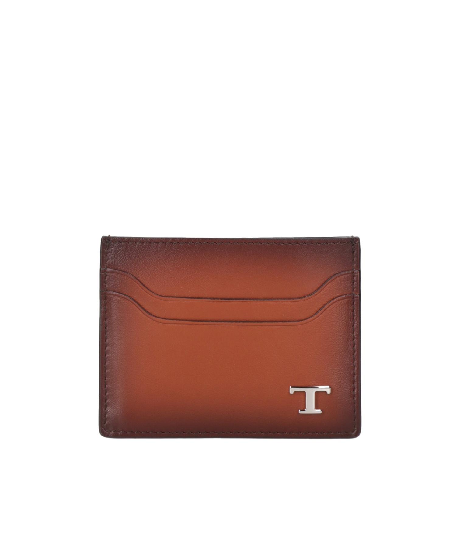 Tod's Logo-plaque Credit Card Holder In Brown