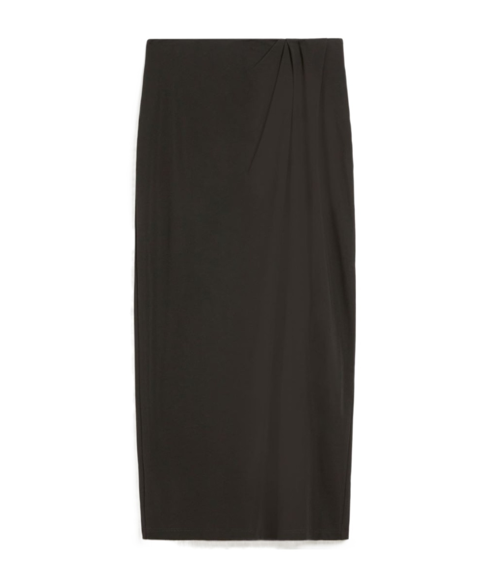 Weekend Max Mara Falling Smooth Skirt In Black
