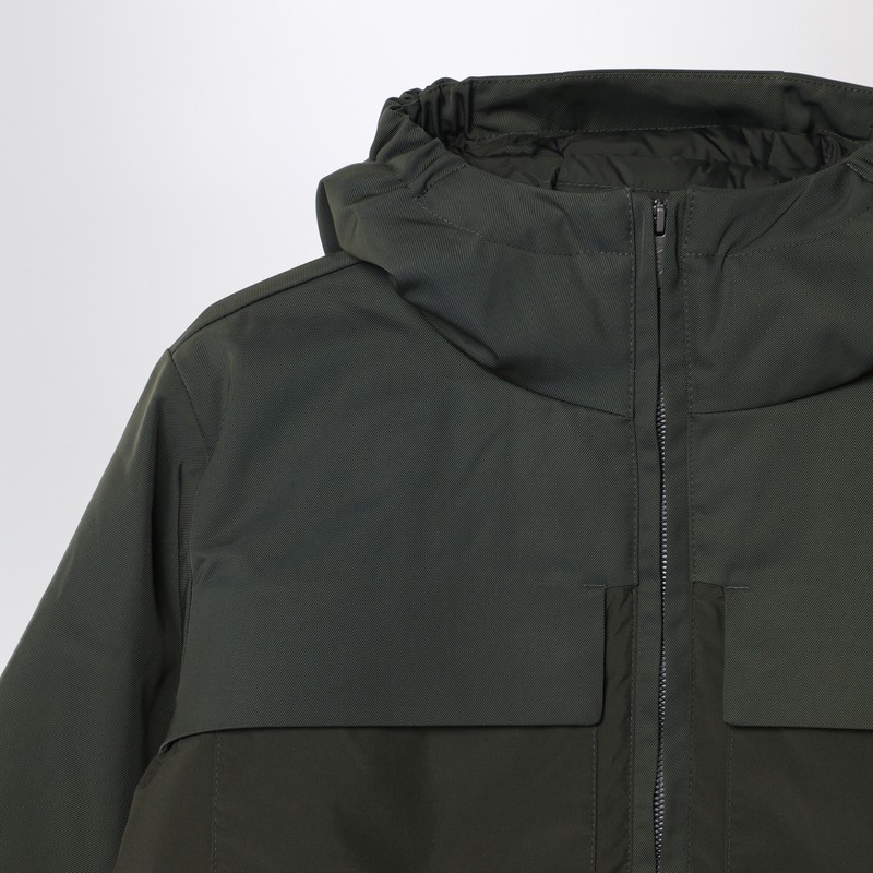 K-WAY DARK GREEN HOODED JACKET 