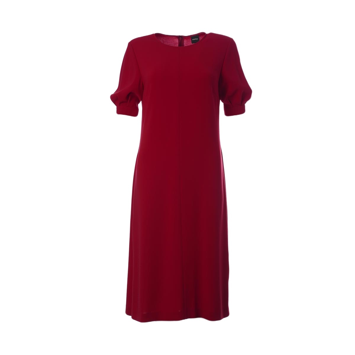 Aspesi Rolled Sleeve Dress In Red