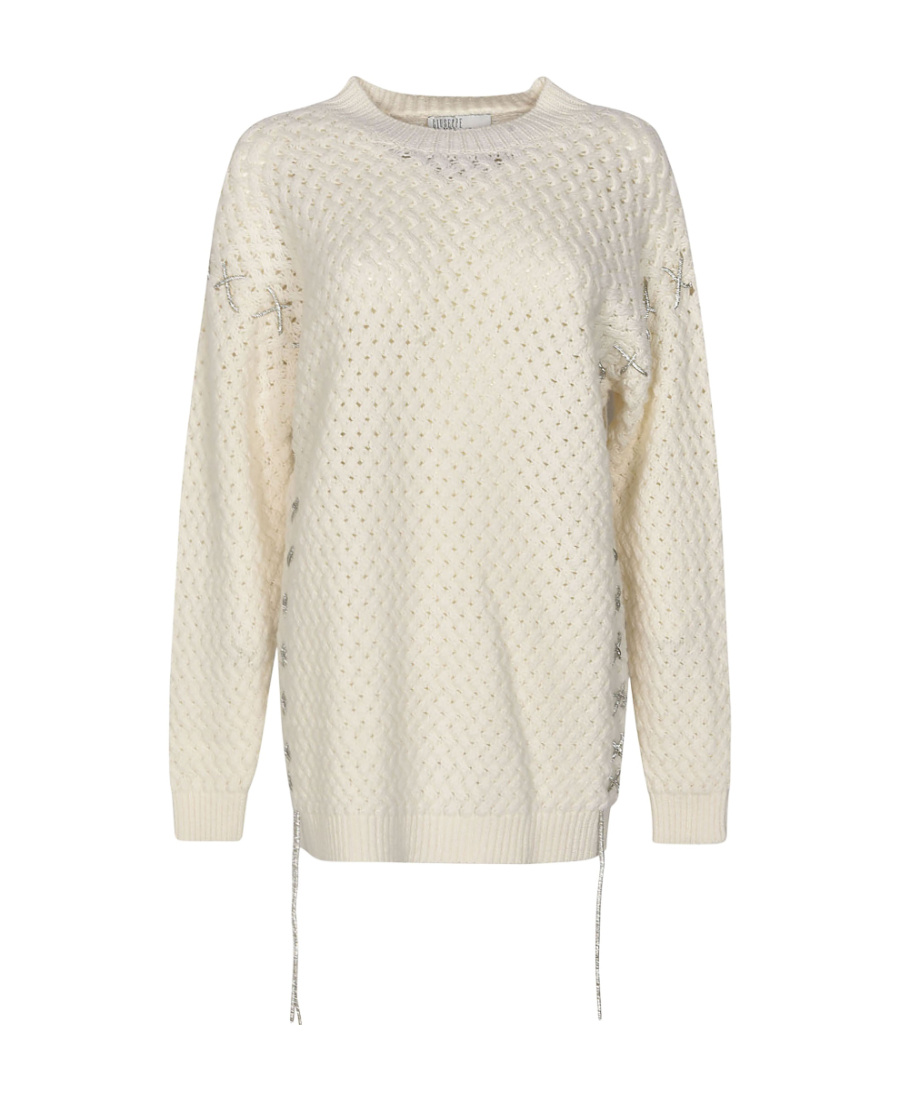 Giuseppe Di Morabito Decorative-stitches Knitted Minidress In Nude