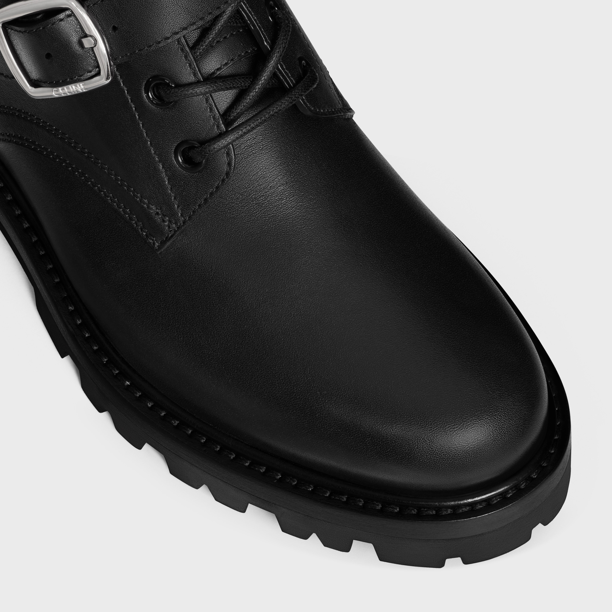 Celine Man Ankle Boots Black Size 9 Bull Skin In Black
