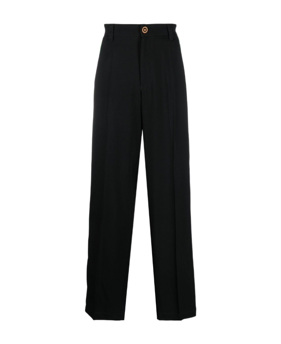 Versace Men's Logoed Side Stripes Track-pants In Black