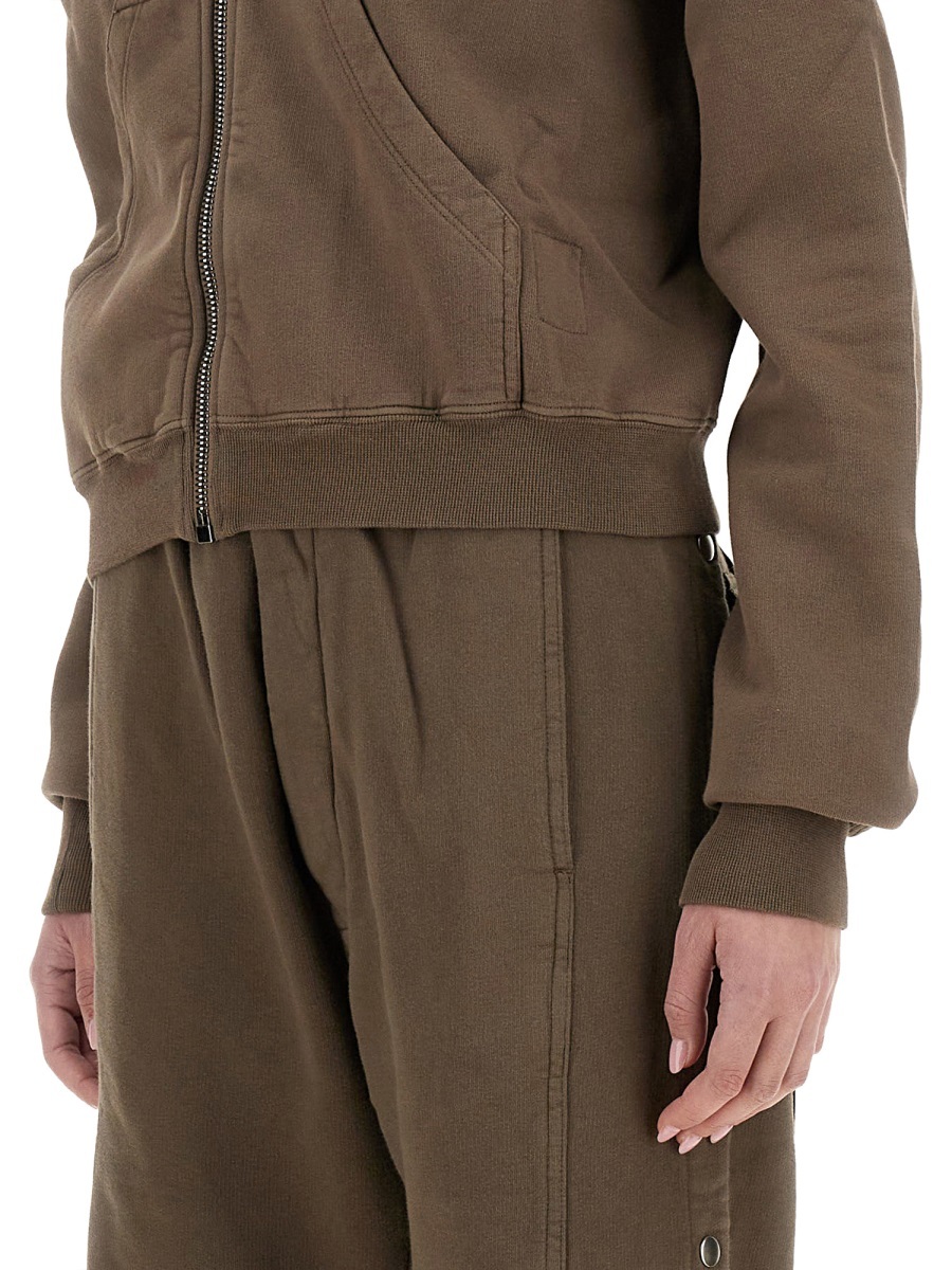 Rick Owens Drkshdw Long-sleeved Sweater In Brown
