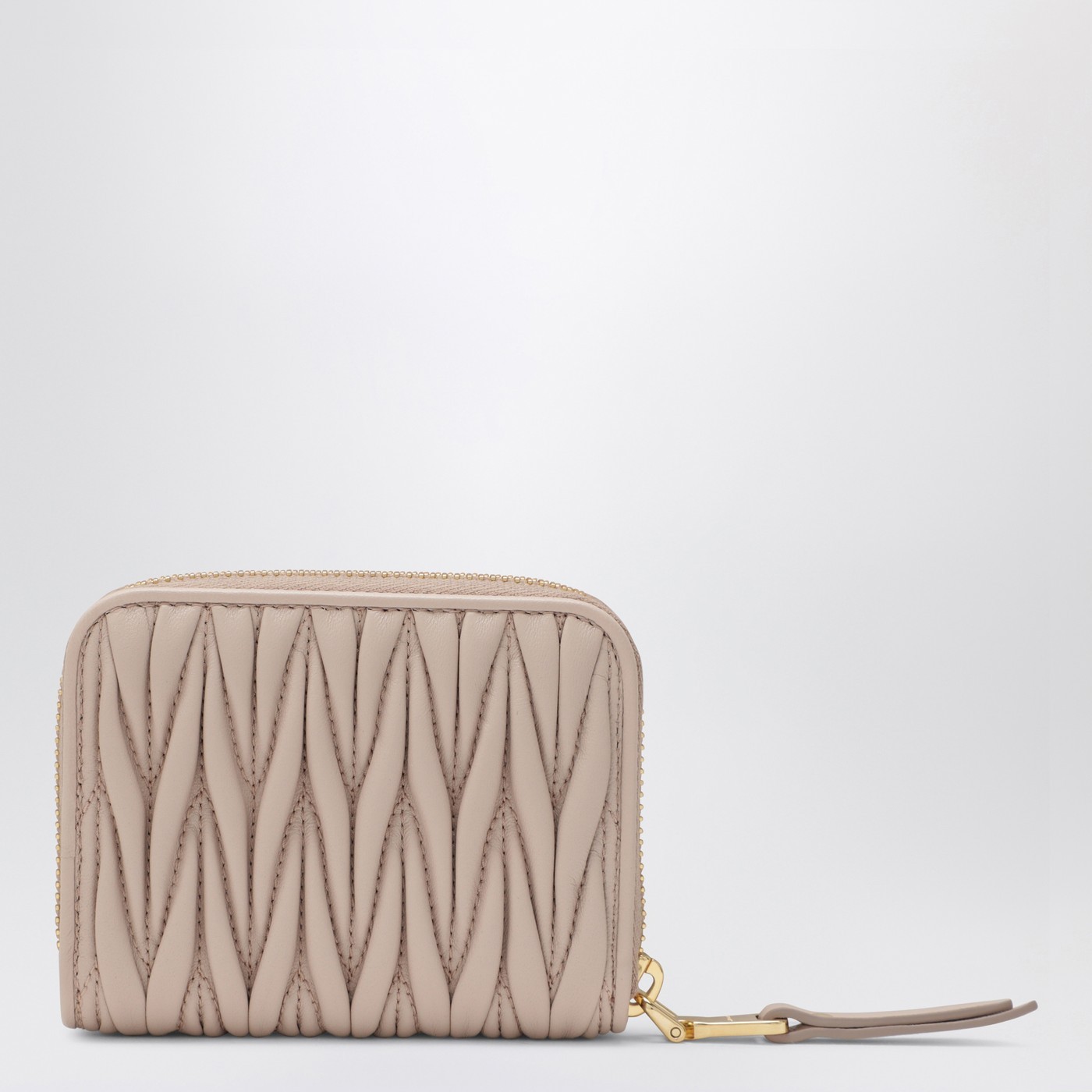 Miu Miu Zipper Wallet In Brown