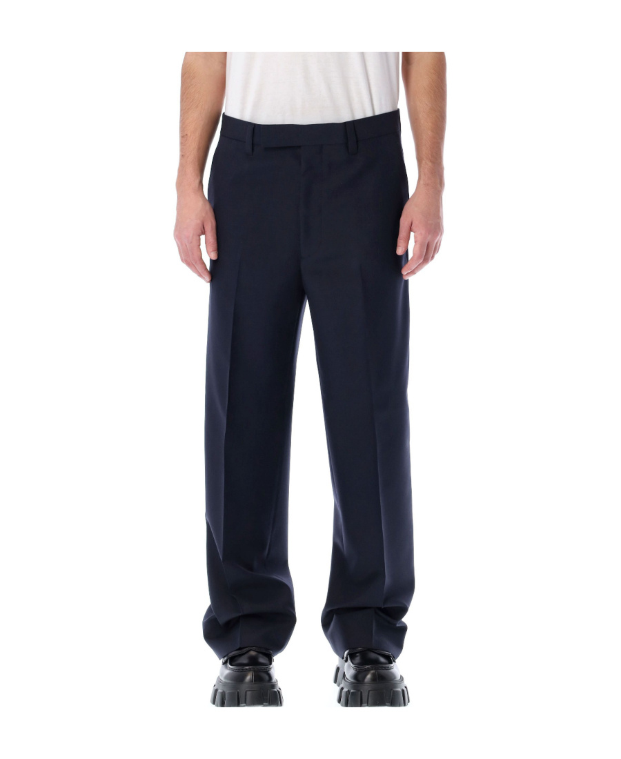 Prada Navy Blue Trousers In Blue