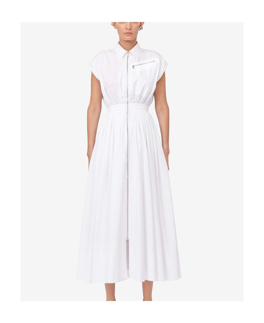 Alexander Mcqueen Hemdkleid Aus Baumwolle In White