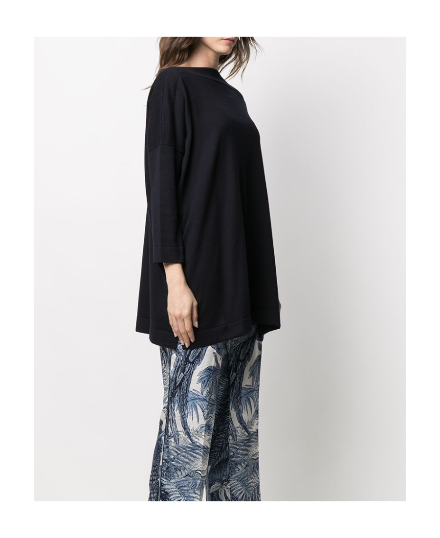 Daniela Gregis Navy Boat Neck Knit Jumper In Black