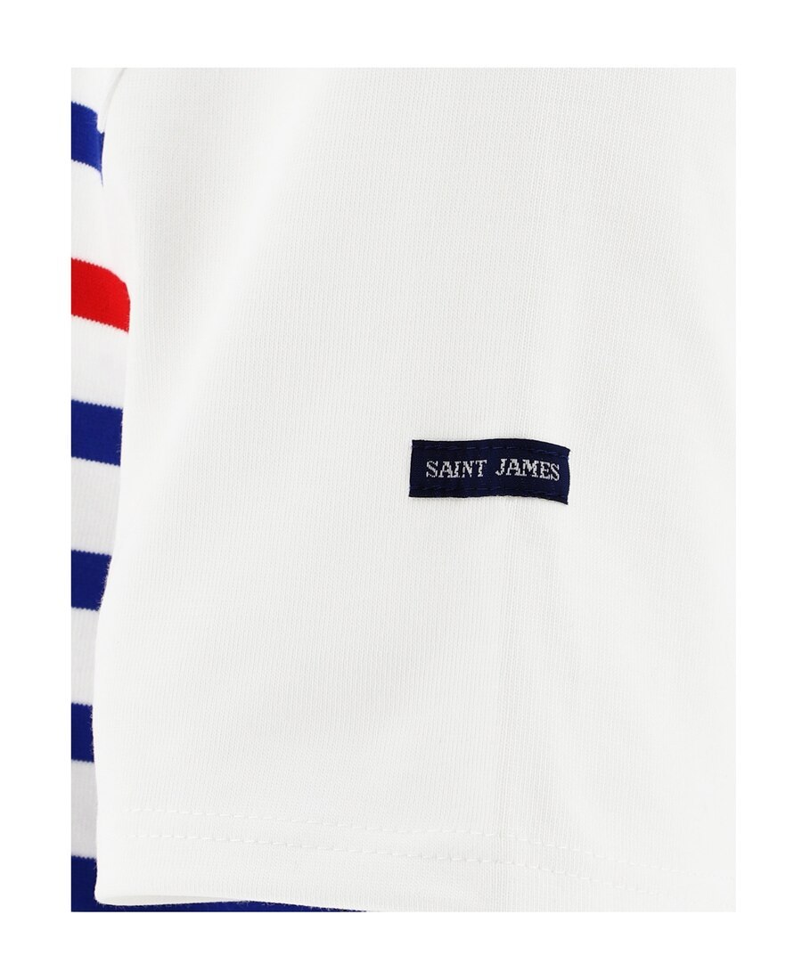 Saint James T-shirt A Righe Naval Ray In White