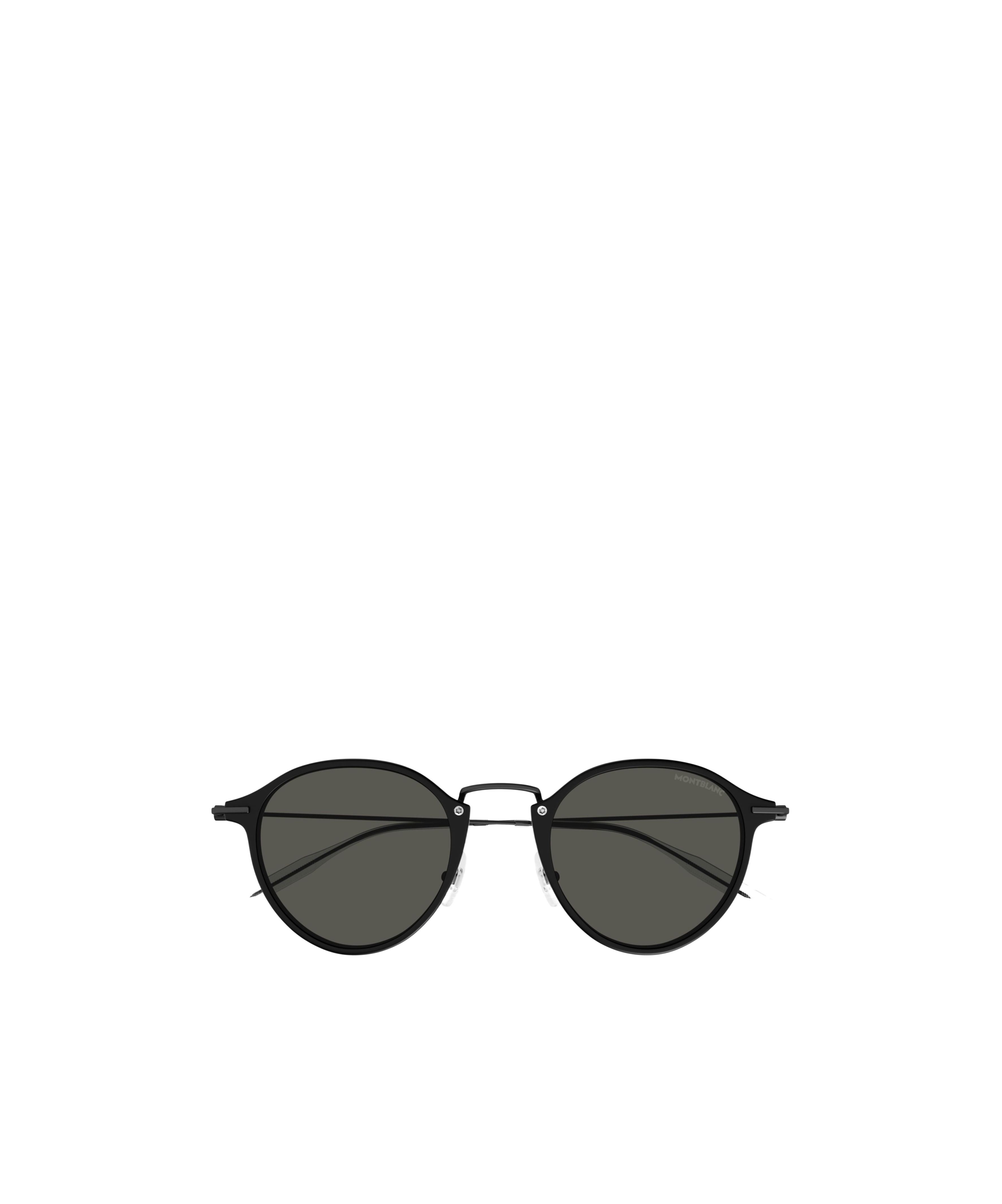 Montblanc Round-frame Sunglasses In Black