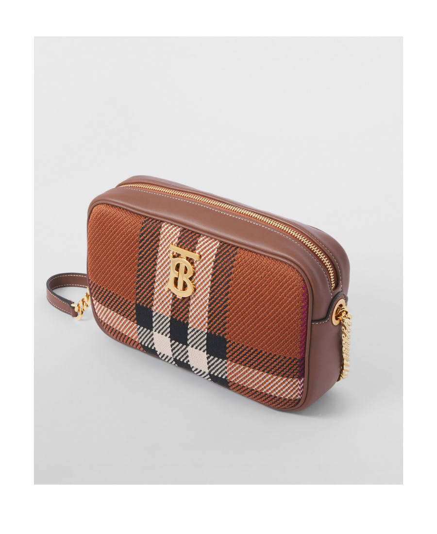 Burberry Small Knitted Lola Camera Bag In Brown