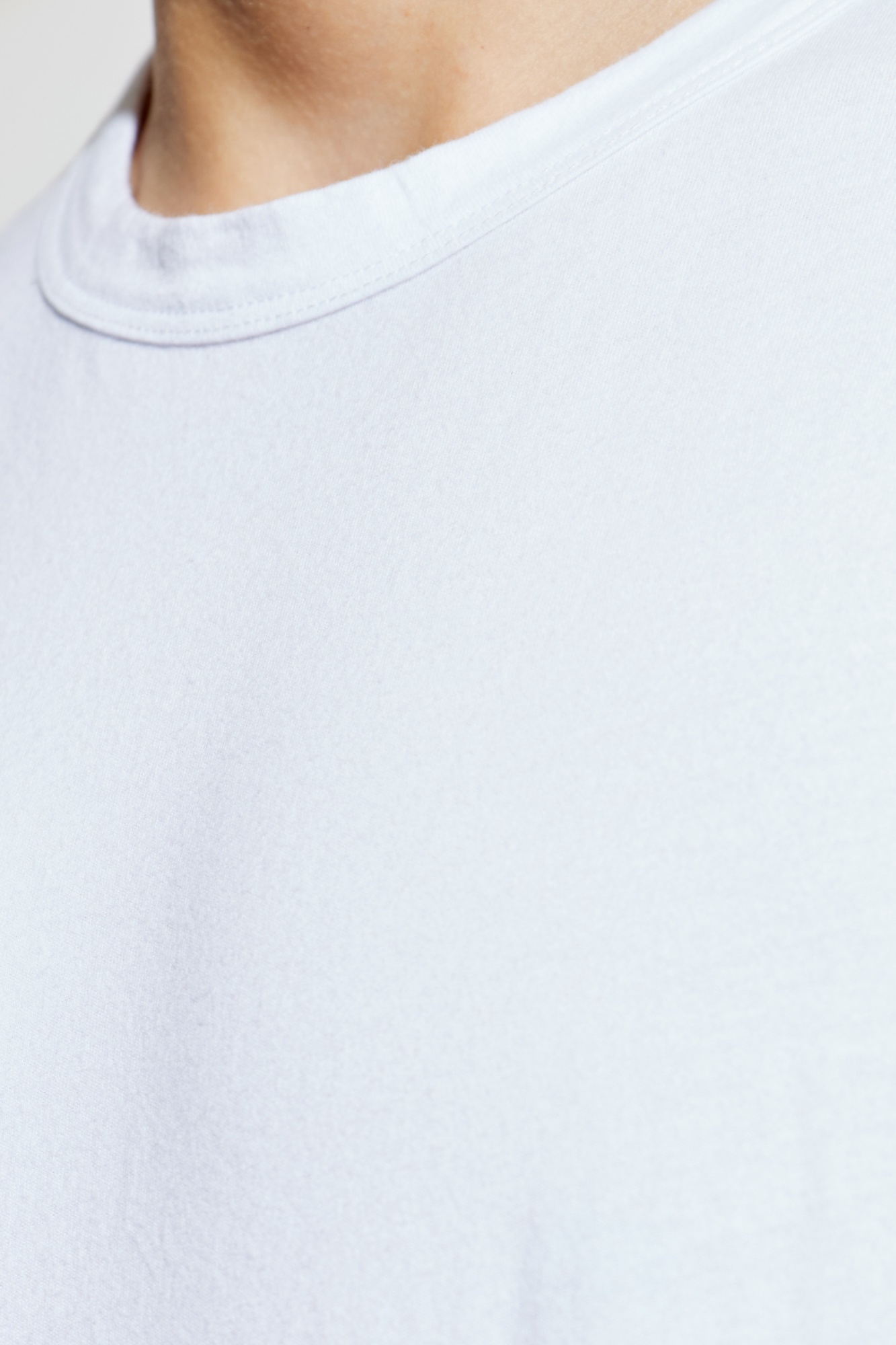 Officine Generale Three-pack Crew Neck Short-sleeved T-shirts In White