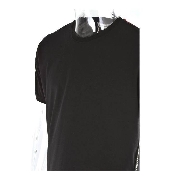 Alexander Mcqueen Black Logo T-shirt In Black