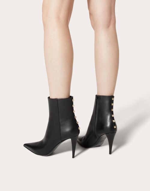 Valentino Garavani Woman Ankle Boots Black Size 8 Leather In Black