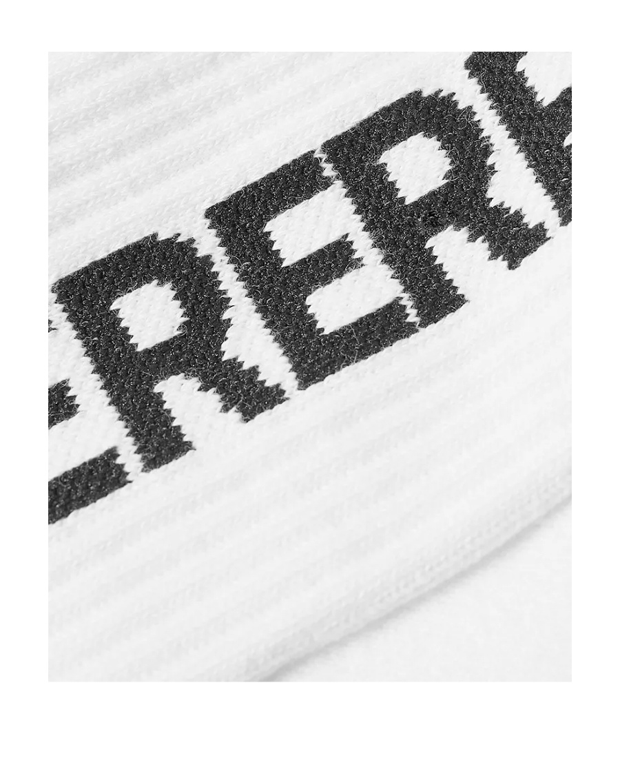 Ader Error Logo Letter Knitted Socks In White