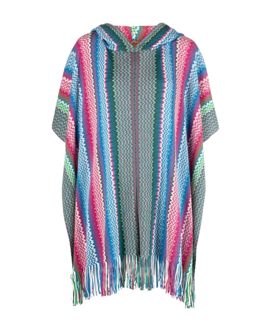 Missoni Signature-zigzag Hooded Poncho In Multi