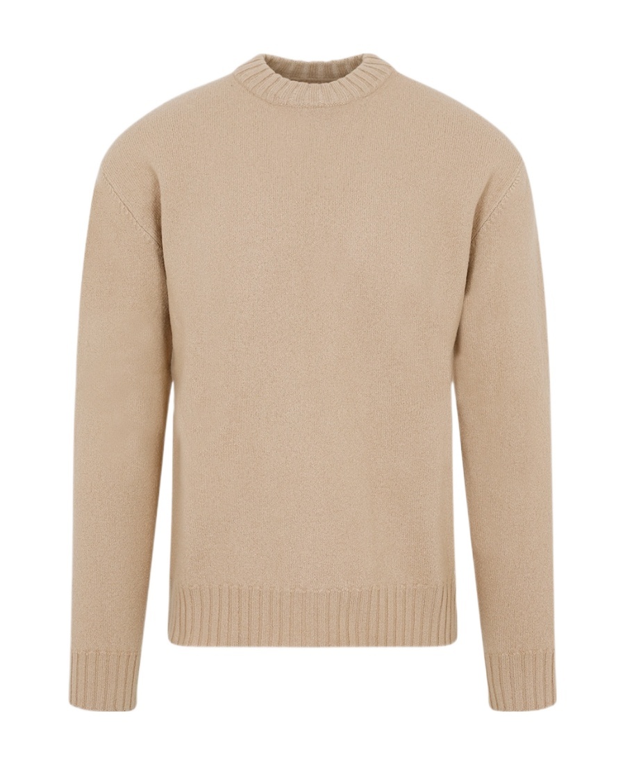Jil Sander Crew-neck Merino Wool Jumper In Nude