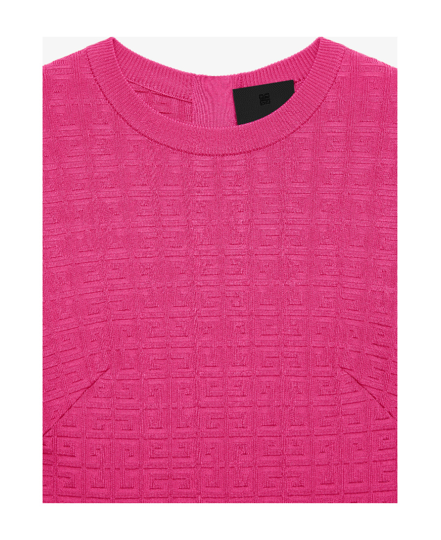 Givenchy Monogram-pattern Knitted Dress In Pink