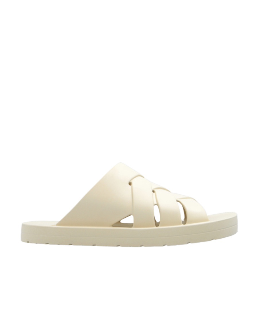 Bottega Veneta Ivory-coloured Rubber Slide In White