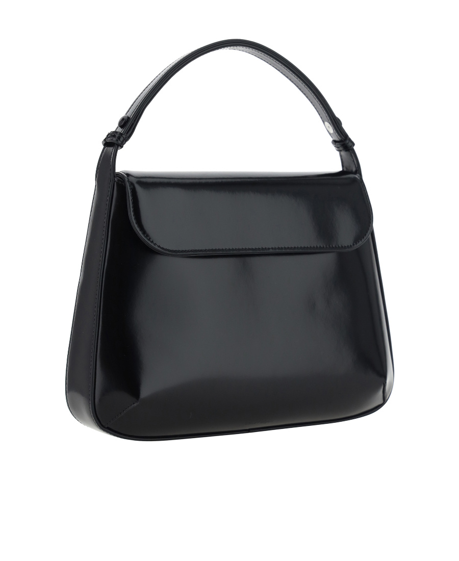 Courrèges Flip Handbag In Black