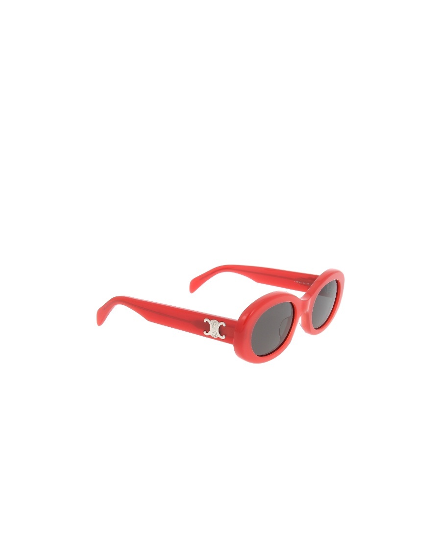 Celine Triomphe Oval-frame Sunglasses In Pink