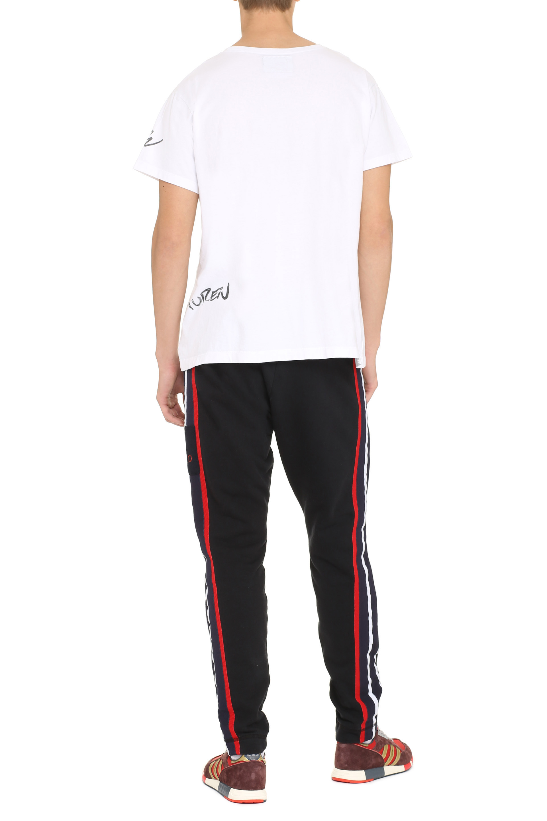 Shop Paul & Shark Logo-print T-shirt In White