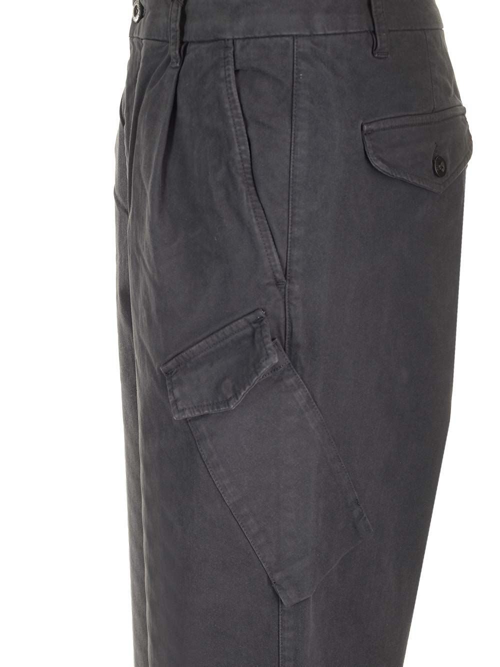 C.p. Company Stretch Sateen Loose Chino Pants Trousers Black In Dark Gray
