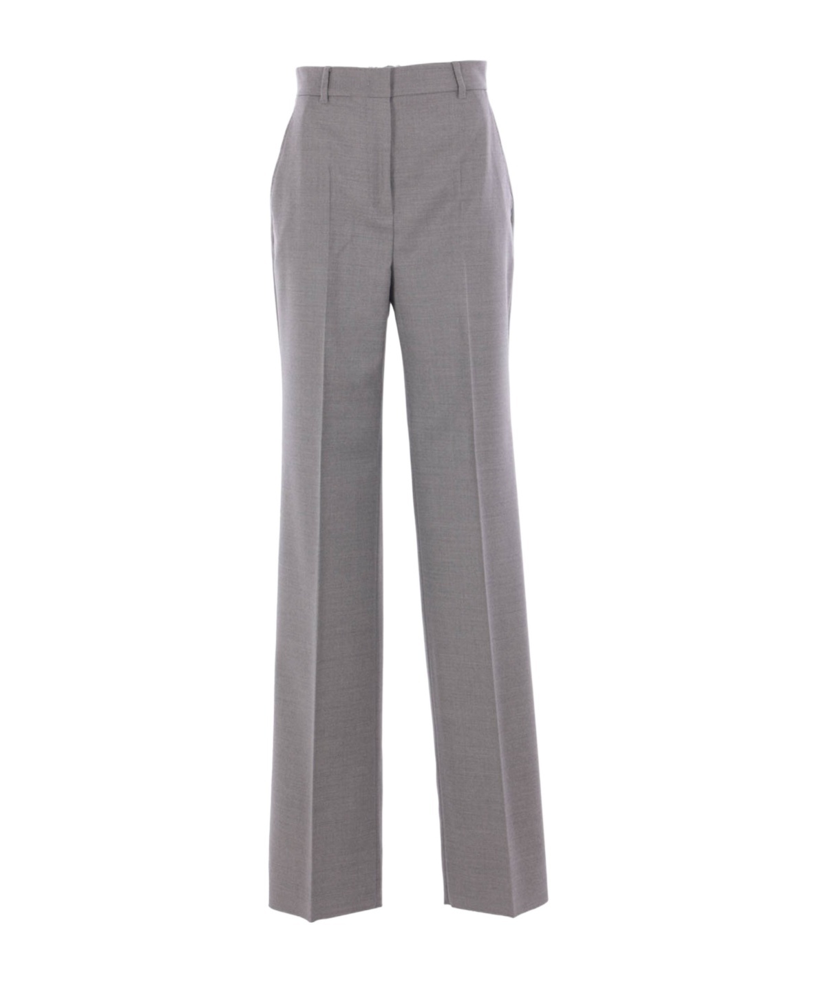 Max Mara Studio Regular Fit Tailored Trousers In Gray