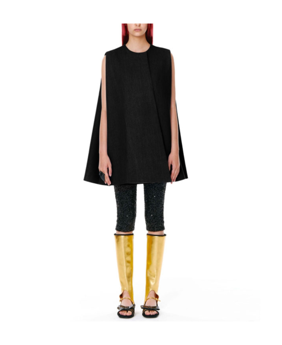 We11 Done Black Sleeveless Wool Dress In Black