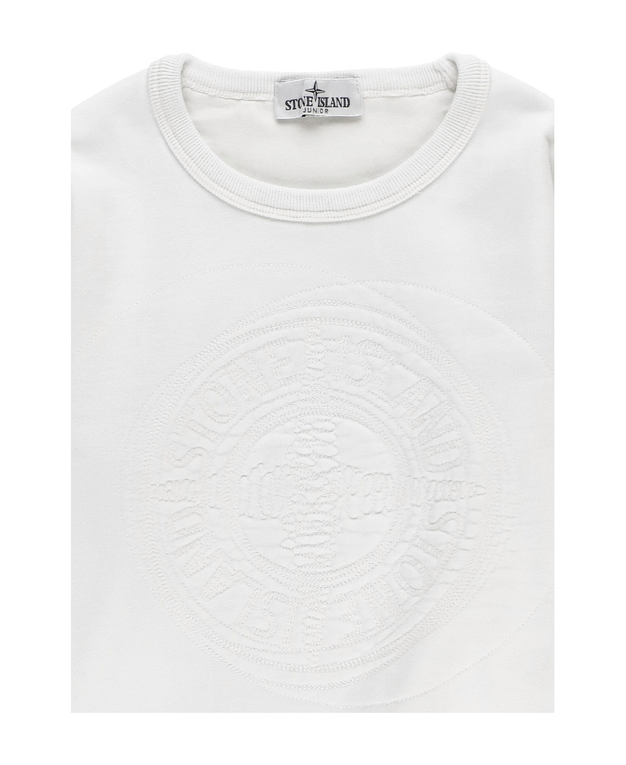Stone Island Long-sleeved Round-neck Sweater In Nude