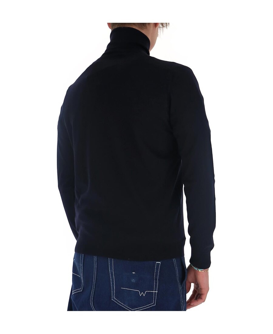 Prada Wool Turtleneck Sweater In Blue