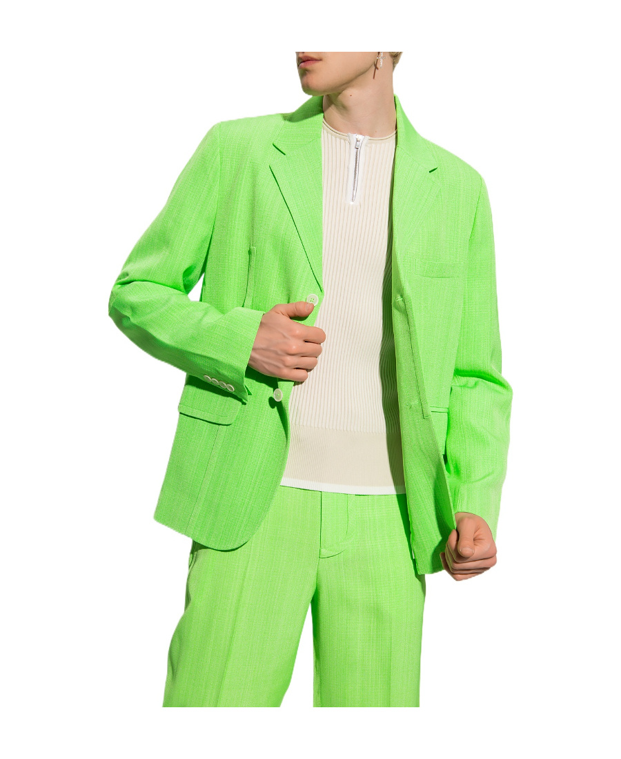 Jacquemus Single-breasted Suit Jacket In Green