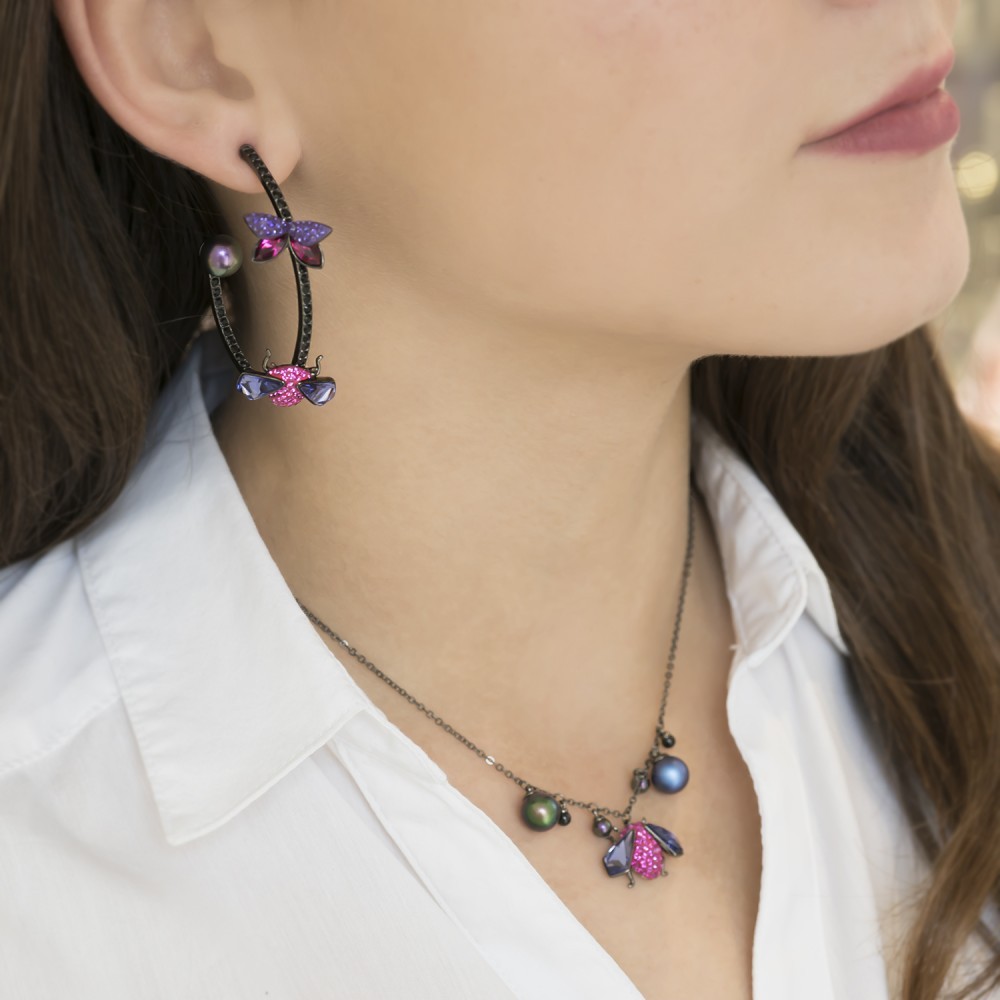 Swarovski Magnetized Necklace In White