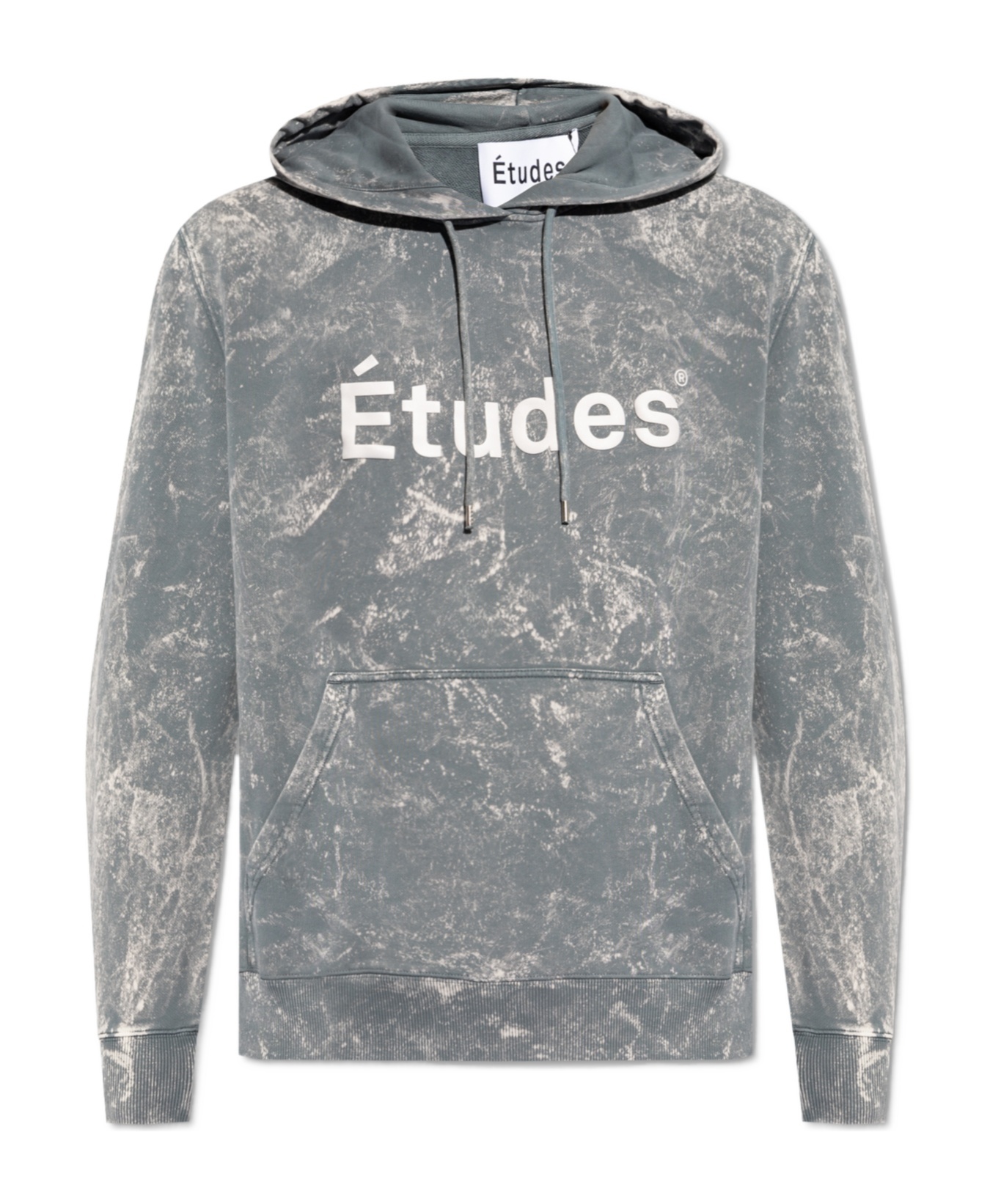 Etudes Studio Etudes Logo Print Hooded Sweater In Gray