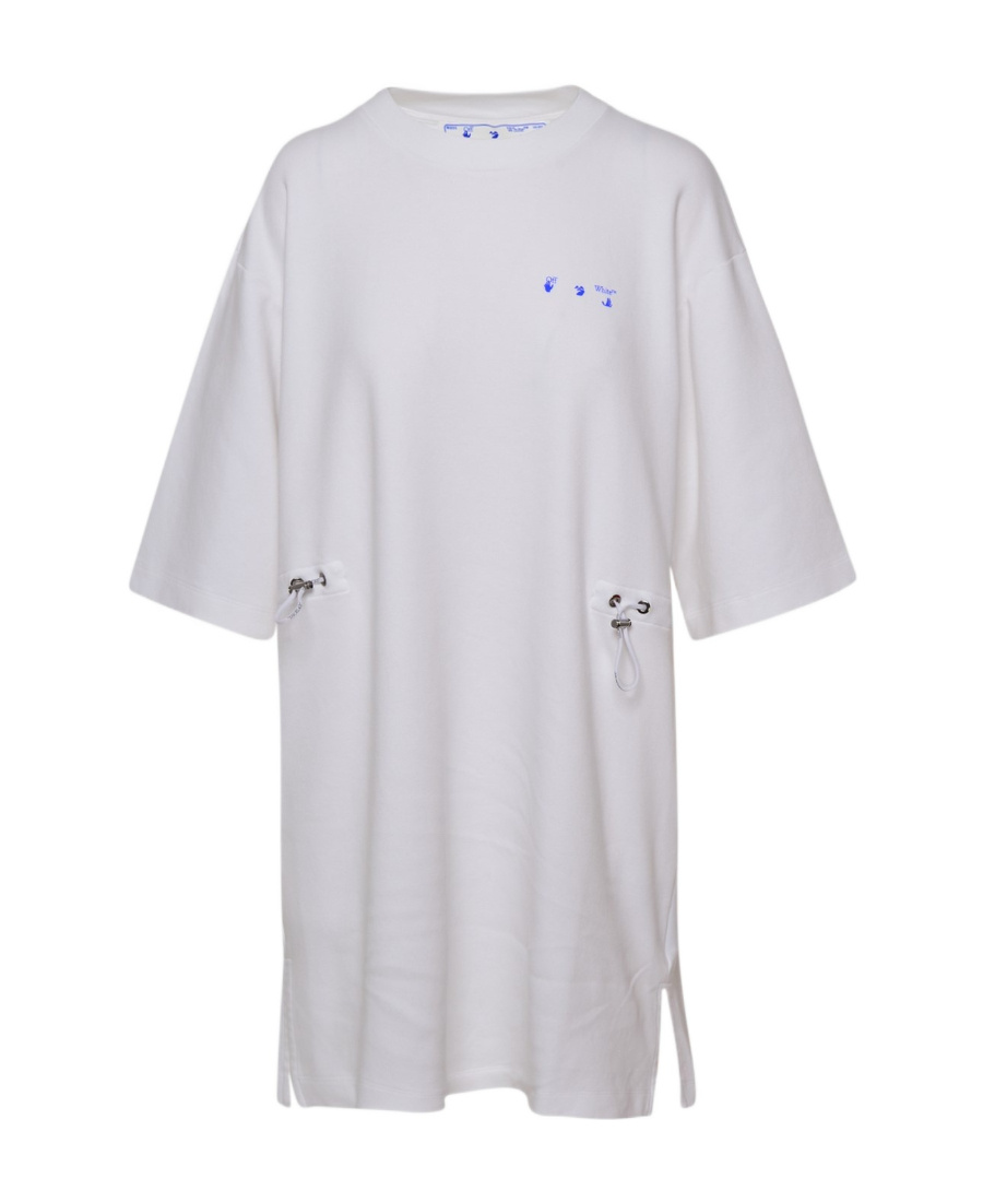 Off-white Floral Arrows T-shirt Dress In White