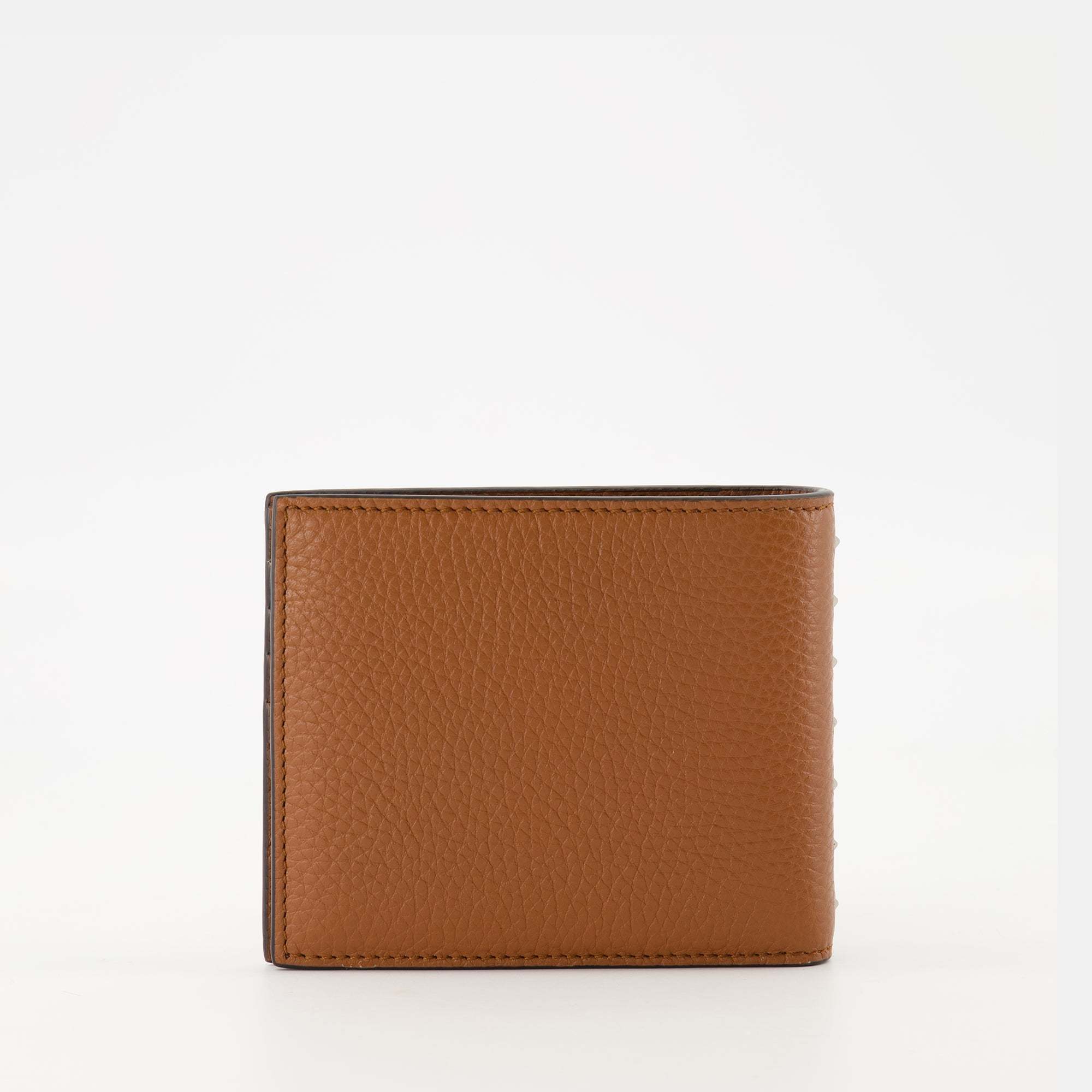 Valentino Garavani Rockstud Bifold Wallet In Brown