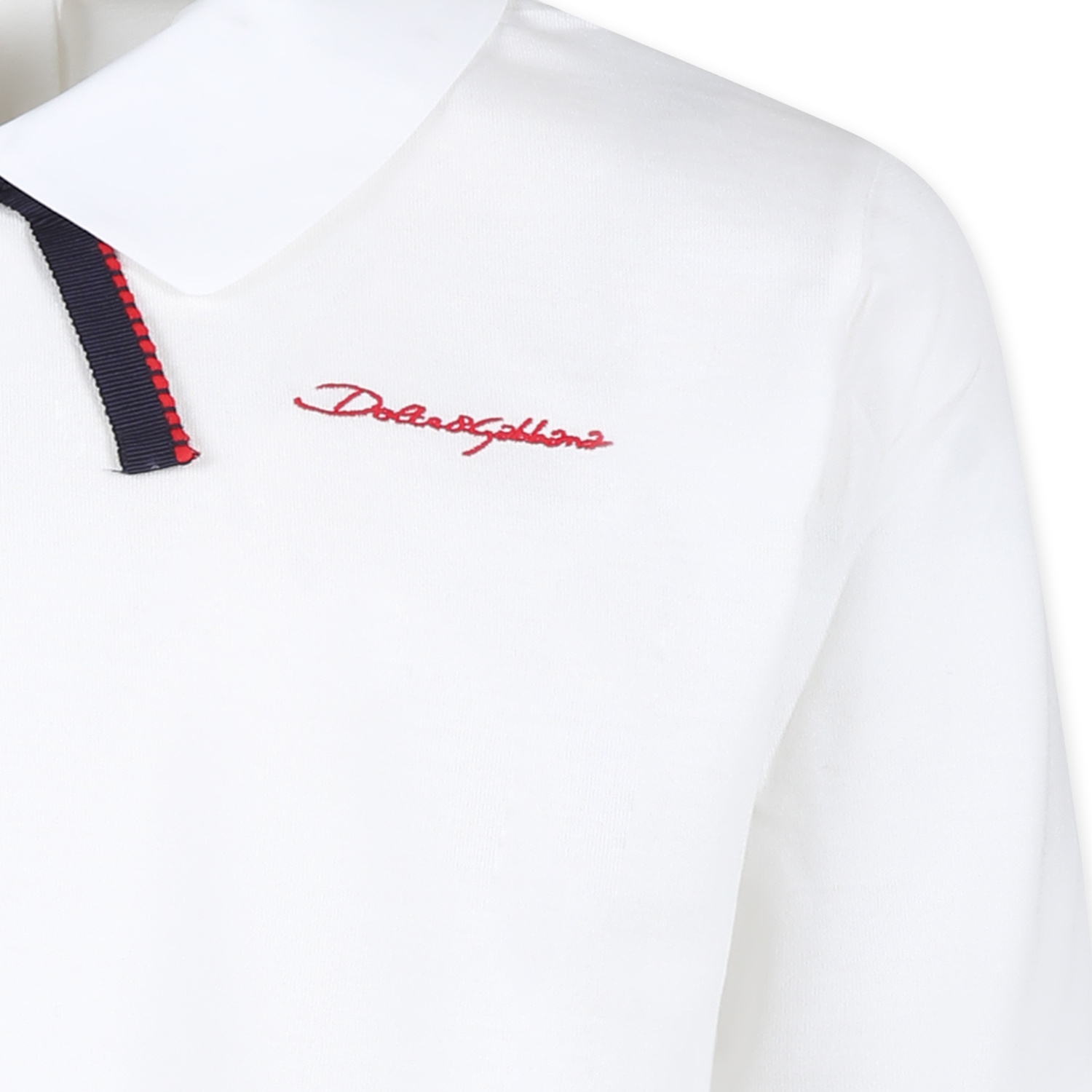 Dolce & Gabbana Logo Long-sleeved T-shirt In White