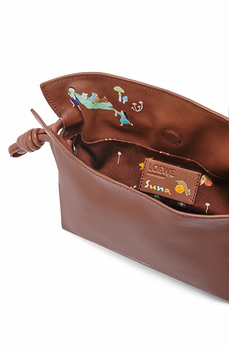 Loewe Mini Puzzle Leather Shoulder Bag In Brown