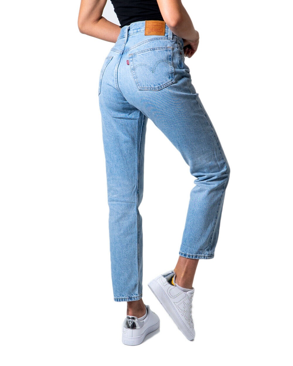 Shop Levi's 501 Cropped Straight-leg Jeans In Blue