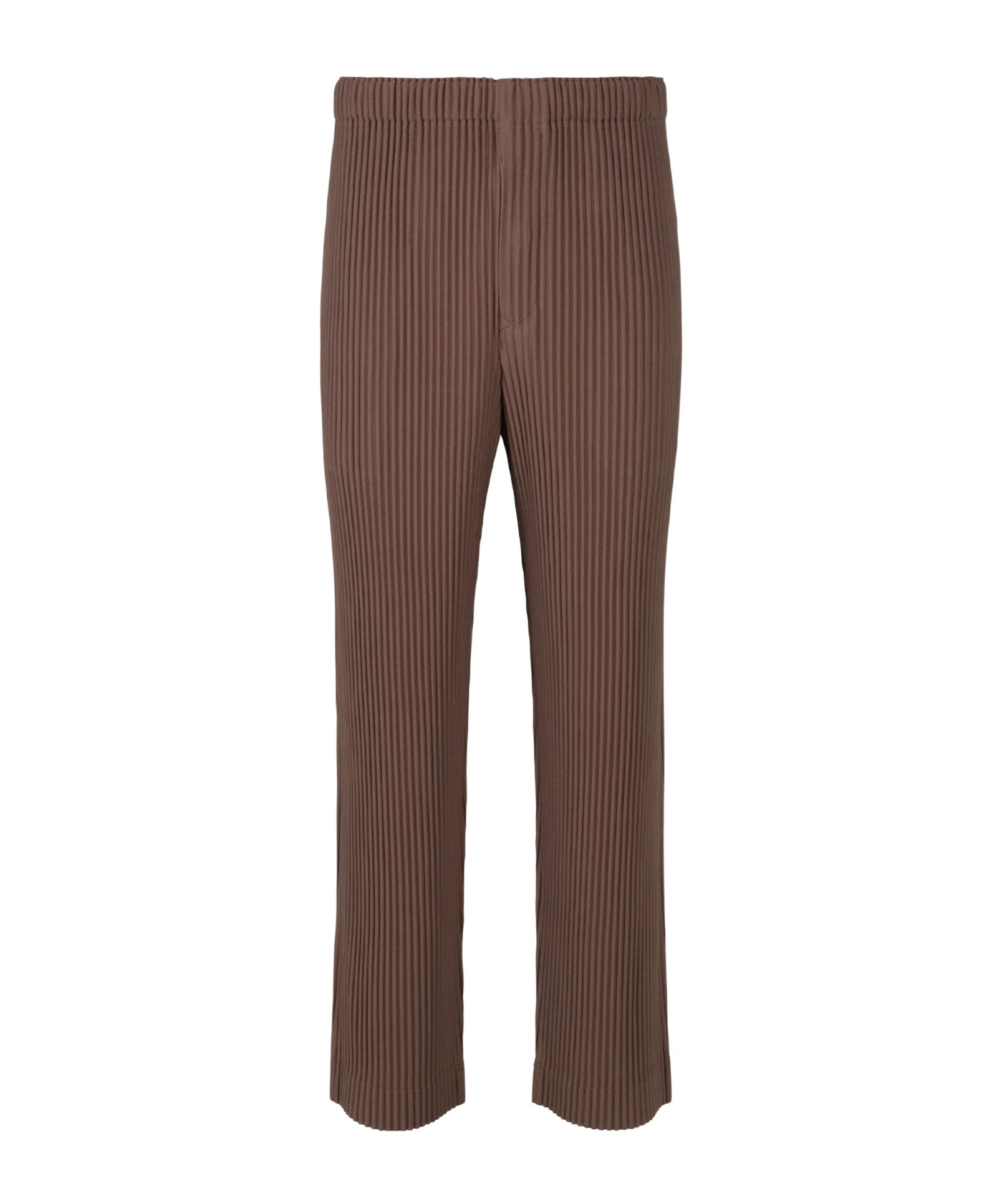 Issey Miyake Pleated Straight-leg Trousers In Brown