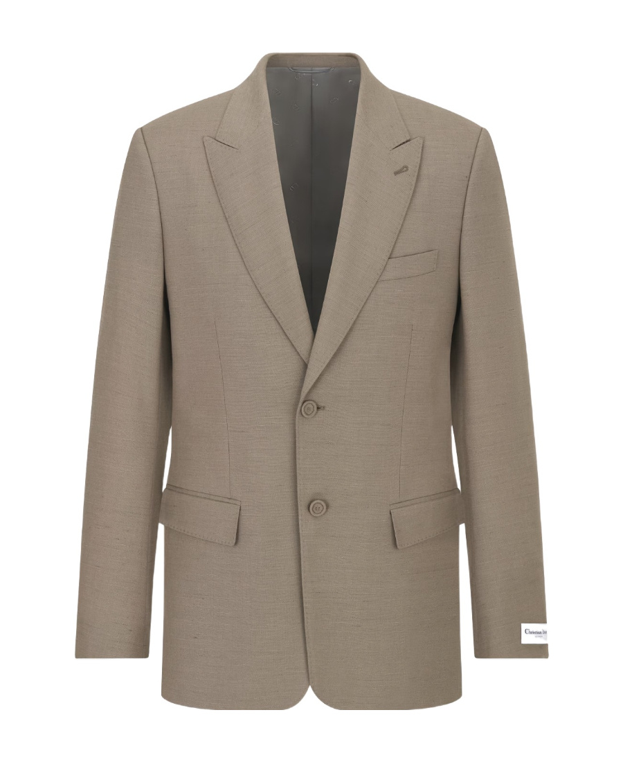Dior Homme Single-breasted Long-sleeved Jacket In Gray