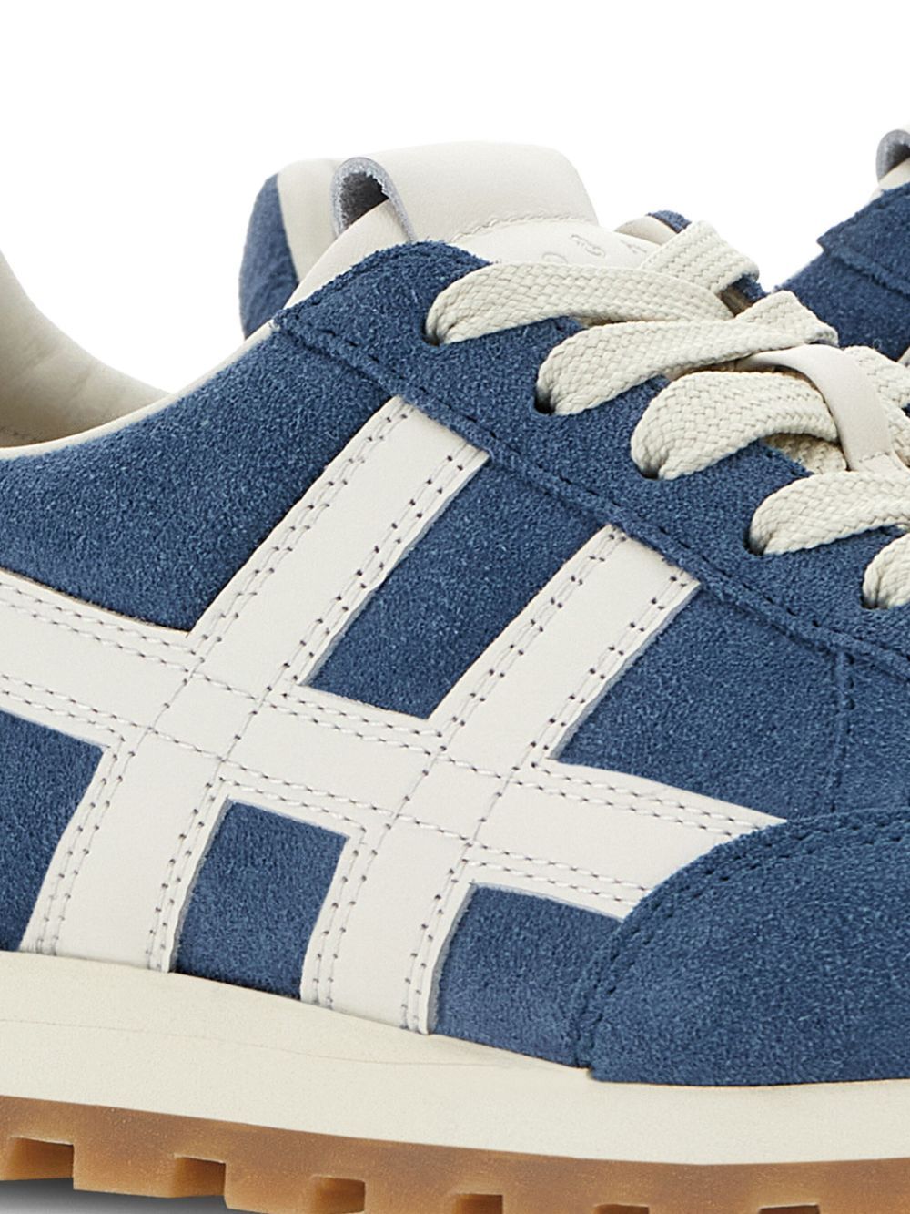 Hogan Blue Suede Leather Sneakers In Blue