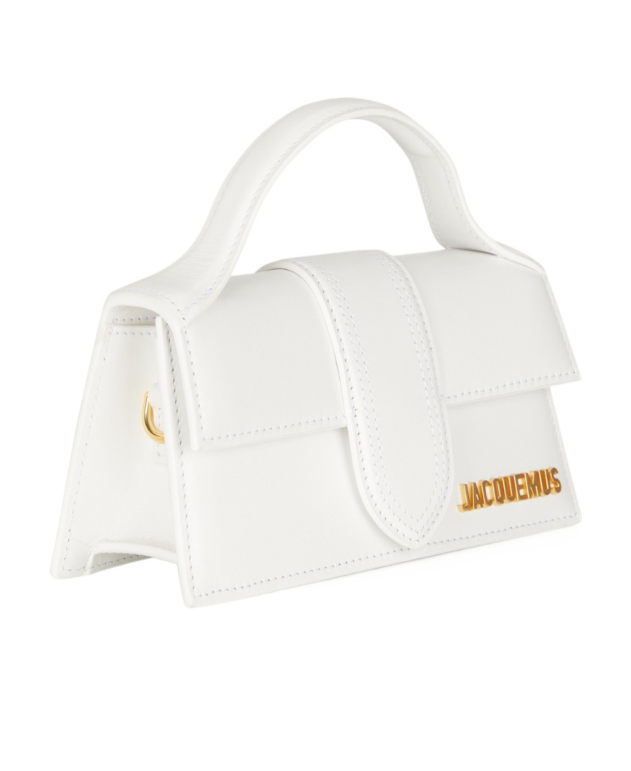 Shop Jacquemus Logo Handbag In White