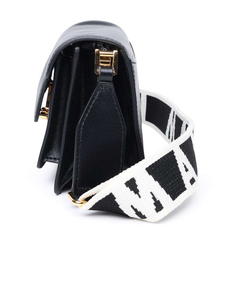 Marni Mini Trunk Soft Shoulder Bag In Black