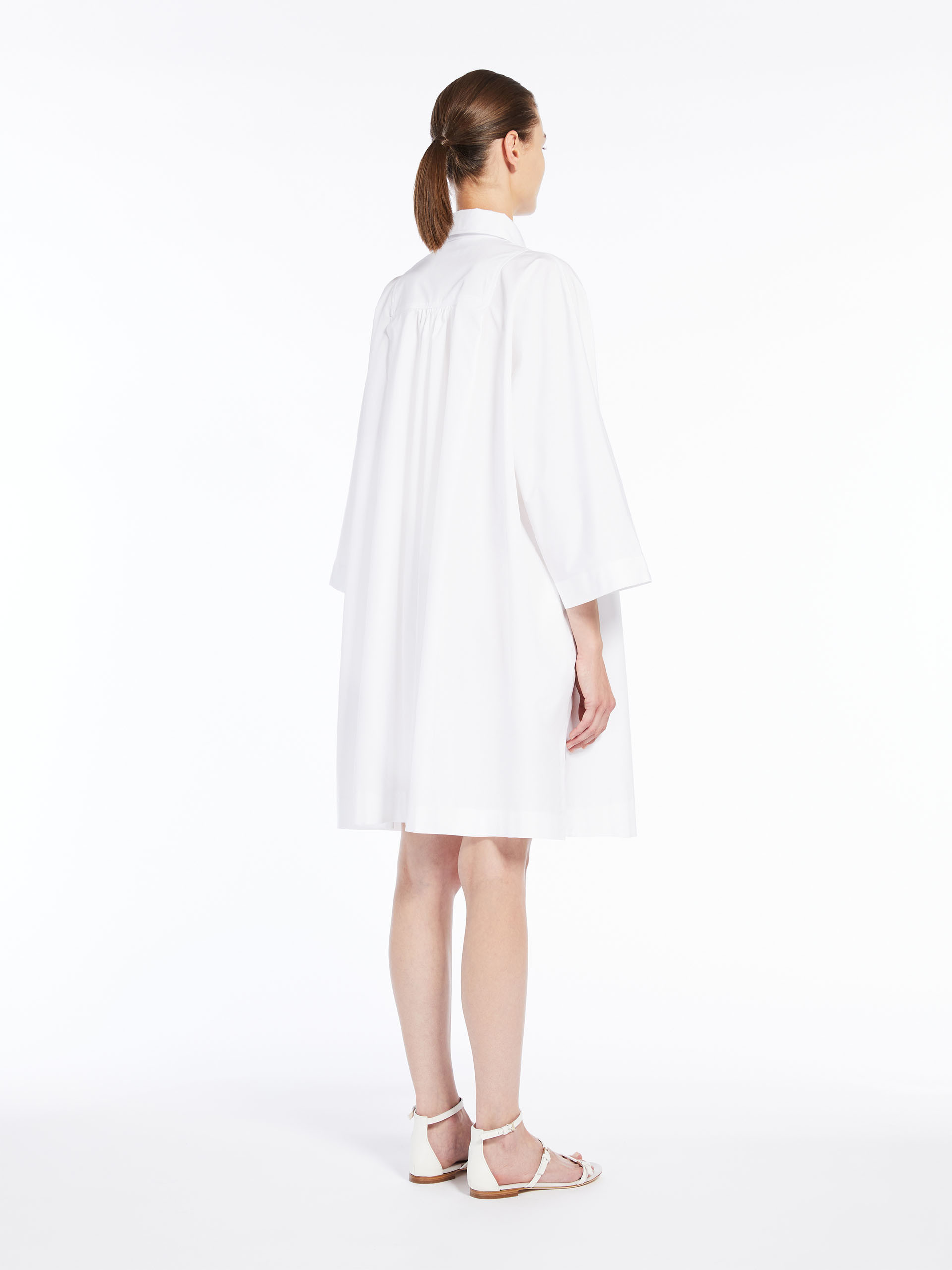 Max Mara Lapel Shirt Dress In White